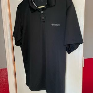 Columbia Men's Black Short Sleeve Polo Shirt Size Medium Omni-Shade T-Shirt